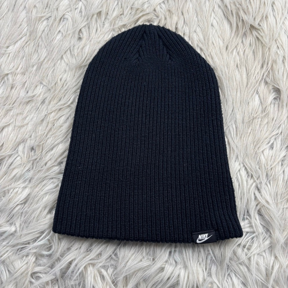 Nike Men's OS Black Knit‎ Beanie Hat Skate Urban Athleisure
